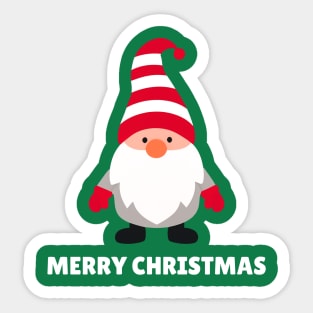 Festive Gnome with Merry Christmas Message Sticker